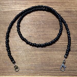 **2 for $10**Black Beaded Men's Necklace, Handmade Men's Necklace